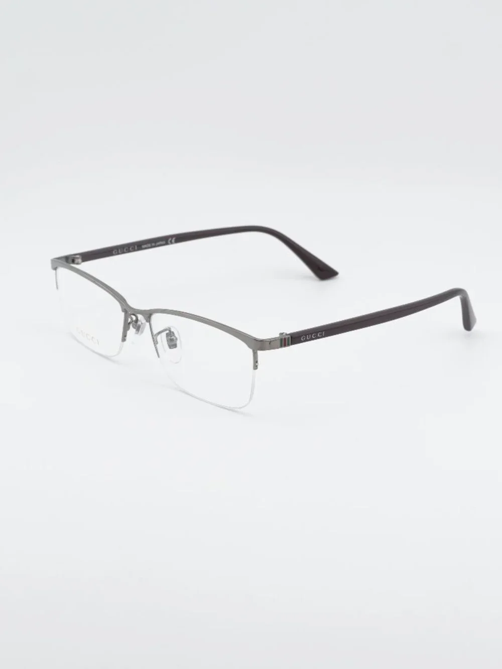 Gucci GG0856OJ 002 Eyeglasses Gunmetal 56mm Rectangle Frame